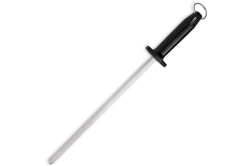 Image of LEM Products Mundial 12in Butcher Steel, Black Handle, High Carbon Stainless Steel, 335