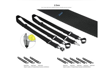 Image of Leofoto 40LM Push Button Quick Detach Modular Tripod Strap, Black, Strap-40LM