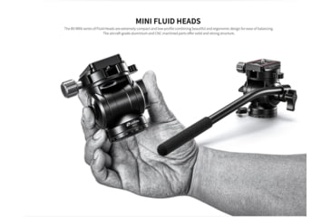 Image of Leofoto BV-1 Mini Fluid Head for Optics w/Handle, Arca Compatible, Black, BV-1