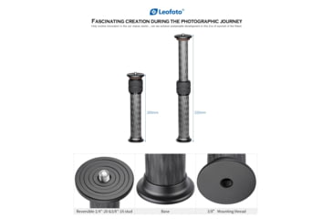 Image of Leofoto DC-222C Carbon Fiber Add-On Center Column, Black, DC-222C