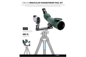 Image of Leofoto FDM-02 Binocular Rangefinder Rail Kit, 20 cm, Black, FDM-02