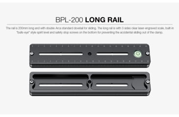 Image of Leofoto FDM-02 Binocular Rangefinder Rail Kit, 20 cm, Black, FDM-02