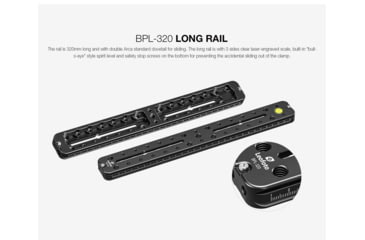Image of Leofoto FDM-03 Binocular Rangefinder Rail Kit, 32 cm, Black, FDM-03