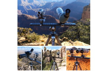 Image of Leofoto FDM-04 Binocular Rangefinder Rail Kit, 45 cm, Black, FDM-04