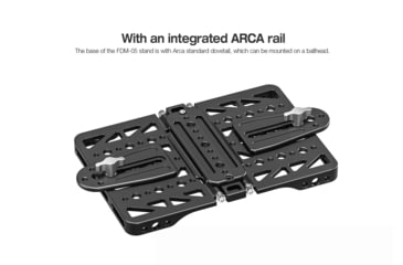 Image of Leofoto FDM-05 Foldable Tac Table - 1/4 &amp; 3/8 Mounting, Integrated Arca Rail, Black, FDM-05