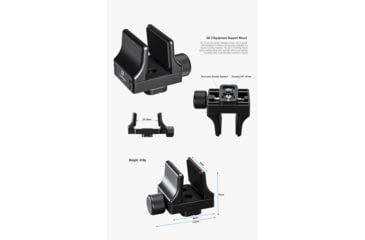 Image of Leofoto GS-3 Lightweight Clamp Support Mount - Arca Compatible QR Clamp, Black, GS-3