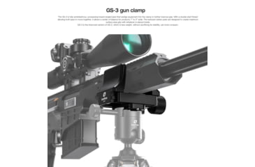 Image of Leofoto GS-3 Lightweight Clamp Support Mount - Arca Compatible QR Clamp, Black, GS-3