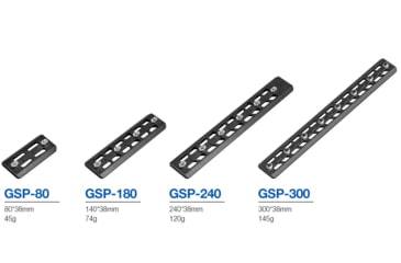 Image of Leofoto GSP-300 M-LOK QR Plates - Arca, Black, GSP-300