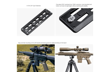 Image of Leofoto GSP-300 M-LOK QR Plates - Arca, Black, GSP-300