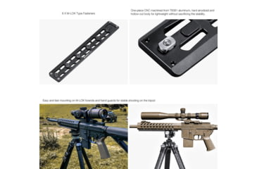 Image of Leofoto GSP-300 M-LOK QR Plates - Arca, Black, GSP-300