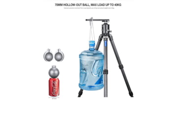 Image of Leofoto HB-70LR 70mm Pro Heavy-Duty Ball Head w/Quick Release Plate, Black, HB-70LR