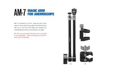 Image of Leofoto Kestrel Weather Meter AM-7 Magic Arm/MC-60 Clamp/GMC-01 Clamp Set, Black, AM-7+MC-60+GMC-01