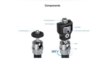 Image of Leofoto Kestrel Weather Meter AM-7 Magic Arm/MC-60 Clamp/GMC-01 Clamp Set, Black, AM-7+MC-60+GMC-01