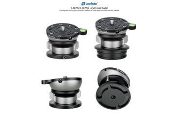 Image of Leofoto LB-75 Leveling Head w/ Butterfly Handle, Black, LB-75