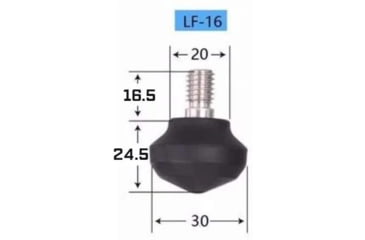 Image of Leofoto LF/LS Rubber Feet for Tripods Set of 3 - LF-16, Black, LF-16