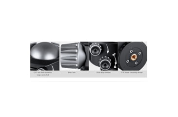 Image of Leofoto LH-55NN No Neck Low Profile Ball Head &amp; QR Plate, Arca, Black, LH-55NN