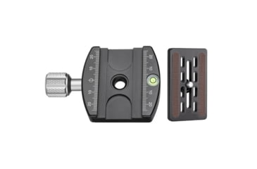 Image of Leofoto LHC-60 60mm Screw-Knob Clamp w/QP-70N 70mm Plate Arca Compatible, Black, LHC-60