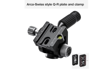 Image of Leofoto LX-224CT/SW-02 Reversible Travel Tripod for Binoculars w/ 2-Way Pan Head Kit, Black, LX-224CT+SW-02