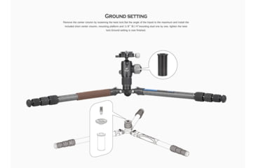 Image of Leofoto LX-224CT/XB-32Q Reversible Travel Tripod w/ Ball Head Set, Black, LX-224CT+XB-32Q