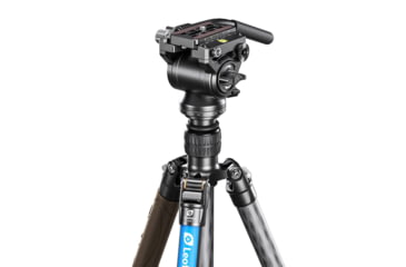 Image of Leofoto LX-254CT/BV-5B Reversible Travel Tripod w/ Bino Fluid Head Kit, Black, LX-254CT+BV-5B