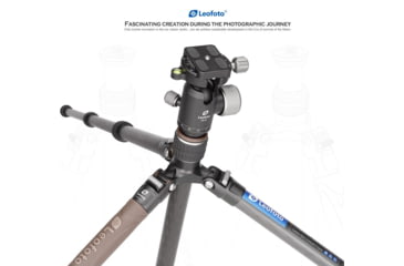 Image of Leofoto LX-254CT/XB-32 Reversible Travel Tripod w/ Ball Head Set, Black, LX-254CT+XB-32
