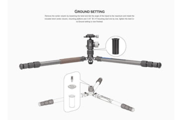 Image of Leofoto LX-254CT/XB-32 Reversible Travel Tripod w/ Ball Head Set, Black, LX-254CT+XB-32