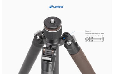 Image of Leofoto LX-255CT/BV-1 Reversible Travel Tripod w/ Bino Fluid Head Kit, Black, LX-225CT+BV-1