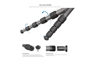 Image of Leofoto LX-255CT/XB-32 Reversible Travel Tripod w/ Ball Head Set, Black, LX-255CT+XB-32