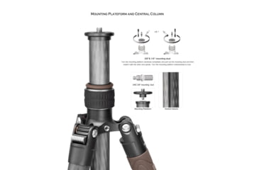 Image of Leofoto LX-255CT/XB-32 Reversible Travel Tripod w/ Ball Head Set, Black, LX-255CT+XB-32