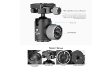 Image of Leofoto LX-255CT/XB-32 Reversible Travel Tripod w/ Ball Head Set, Black, LX-255CT+XB-32