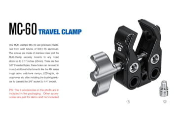 Image of Leofoto MC-60 Multipurpose Clamp, Black, MC-60