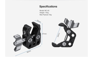 Image of Leofoto MC-60 Multipurpose Clamp, Black, MC-60