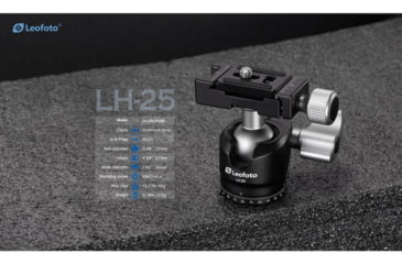 Image of Leofoto MT-03/LH-25 Mini Tripod w/ Mini Ball Head Kit and Bag, Black, MT-03+LH-25