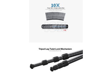 Image of Leofoto SA-363CX/MK-40X/GS-3 Outdoors Tripod w/ Ball Head and Clamp Set, Black, SA-363CX+MK-40X+GS-3