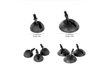 Image of Leofoto SC-80 Universal Rubber Tripod Feet 3/8 Grippy - Set of 3, Black, SC-80
