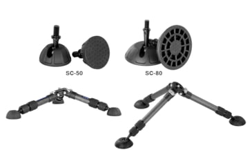 Image of Leofoto SC-80 Universal Rubber Tripod Feet 3/8'' Grippy - Set of 3, Black, SC-80