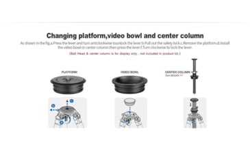 Image of Leofoto SO-362CX Short Inverted Outdoors Series Carbon Fiber Tripod w/ 75mm Bowl/Platform, Black, SO-362CMX