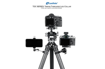 Image of Leofoto TDC-22/CF-9 Tripod Threaded Leg Collar w/ 3/8 Screw Stud, Black, TDC-22+CF-9