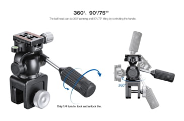 Image of Leofoto WN-01/SW-01 Car Window Clamp Kit, Windows Mounting Head for Binoculars/ Lens and Camera, Black, WN-01+SW-01