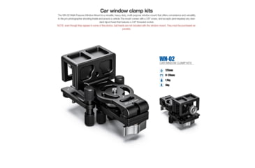 Image of Leofoto WN-02 Multi-Purpose Window Mount for Binoculars/Lens and Camera, Black, WN-02