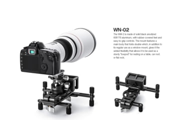 Image of Leofoto WN-02 Multi-Purpose Window Mount for Binoculars/Lens and Camera, Black, WN-02