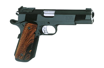Image of Les Baer 1911-Ultimate-Master-Combat Pistol, .38 Super, 5 in barrel, blued finish steel frame, checkered cocobolo grip, recoil operated semi-automatic, single-action, grip safety, manual thumb safety, fully adjustable, 8 round magazine, LB-1911-UMC-FRRMPG