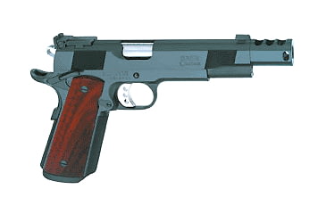 Image of Les Baer 1911-Ultimate-Master-Combat Pistol, .45 ACP, 6 in barrel, blued finish steel frame, checkered cocobolo grip, recoil operated semi-automatic, single-action, grip safety, manual thumb safety, fully adjustable, 8 round magazine, LB-1911-UMC-6-FRRMPG