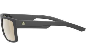 Image of Leupold Becnara Sunglasses, Matte Black Frame, Square Bronze Mirror Lens, Polarized, Regular-Wide, 179103