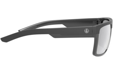 Image of Leupold Becnara Sunglasses, Matte Black/Gloss Black Frame, Square Shadow Gray Flash Lens, Polarized, Regular-Wide, 179102