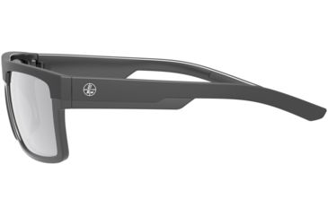 Image of Leupold Becnara Sunglasses, Matte Black/Gloss Black Frame, Square Shadow Gray Flash Lens, Polarized, Regular-Wide, 179102