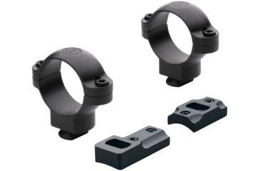 Image of Leupold Dual Dovetail DD Rings, Savage Model 10 Roud Receive/Model 110 Round Receiver, 30 mm, Medium, Matte, Black, 178559, EDEMO1