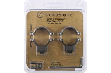 Image of Leupold Dual Dovetail DD Rings, Universal, 1 in, High, Matte, Black, 49918, EDEMO2