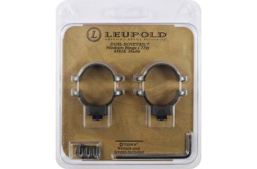 Image of Leupold Dual Dovetail DD Rings, Universal, 1 in, Medium, Matte, Black, 49916, EDEMO3