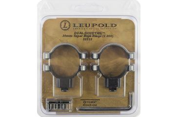 Image of Leupold Dual Dovetail DD Rings, Universal, 30 mm, Super High, Gloss, Black, 52233